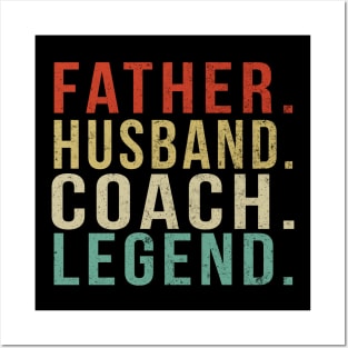 Coach Dad Vintage/ Father. Husband. Coach . Legend. Posters and Art